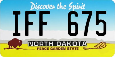 ND license plate IFF675