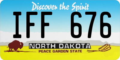 ND license plate IFF676