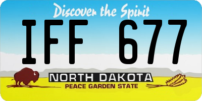 ND license plate IFF677