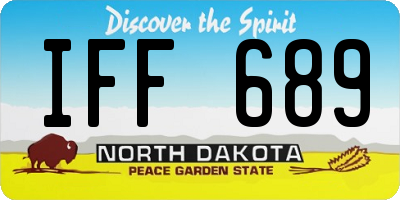 ND license plate IFF689