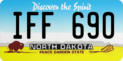 ND license plate IFF690