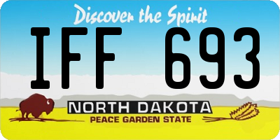 ND license plate IFF693