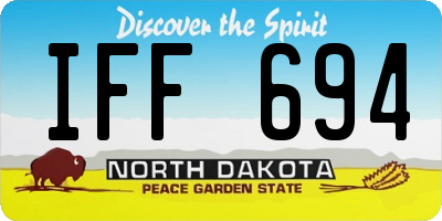 ND license plate IFF694