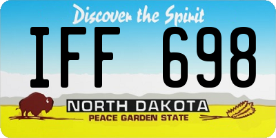 ND license plate IFF698