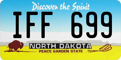 ND license plate IFF699