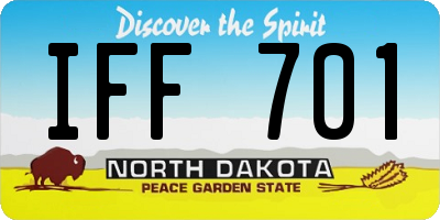 ND license plate IFF701
