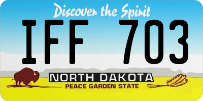ND license plate IFF703