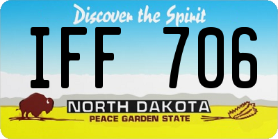 ND license plate IFF706