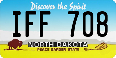 ND license plate IFF708