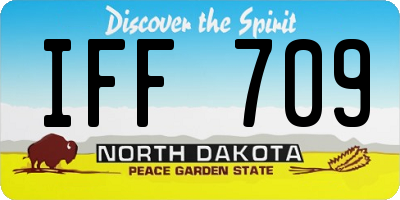 ND license plate IFF709