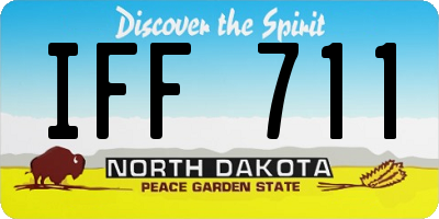 ND license plate IFF711