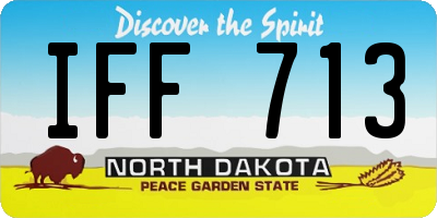 ND license plate IFF713