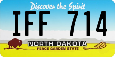 ND license plate IFF714