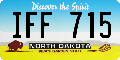 ND license plate IFF715