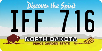 ND license plate IFF716