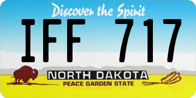 ND license plate IFF717