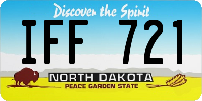 ND license plate IFF721