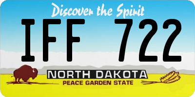 ND license plate IFF722