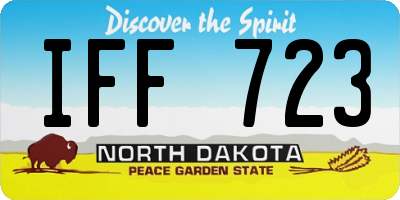 ND license plate IFF723