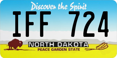 ND license plate IFF724