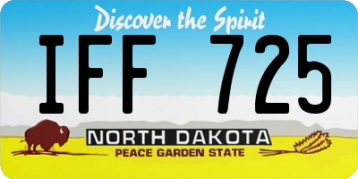ND license plate IFF725