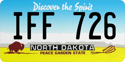 ND license plate IFF726