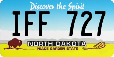 ND license plate IFF727
