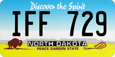 ND license plate IFF729