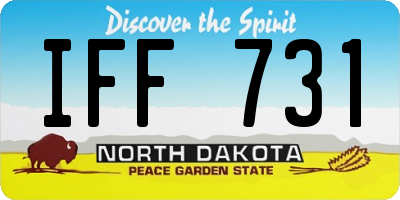 ND license plate IFF731
