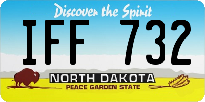 ND license plate IFF732