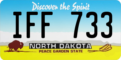 ND license plate IFF733