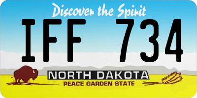 ND license plate IFF734