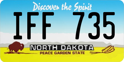 ND license plate IFF735