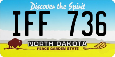 ND license plate IFF736