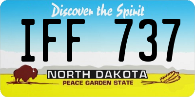 ND license plate IFF737