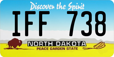 ND license plate IFF738