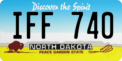 ND license plate IFF740