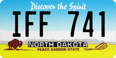 ND license plate IFF741