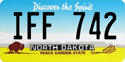 ND license plate IFF742