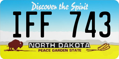 ND license plate IFF743