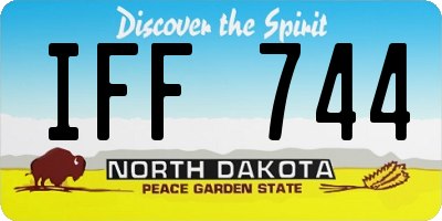 ND license plate IFF744