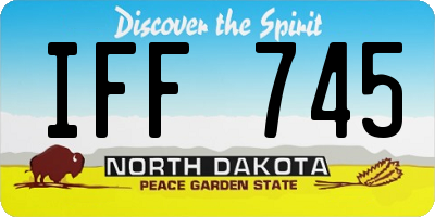 ND license plate IFF745