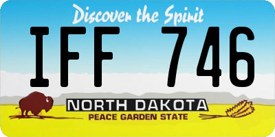 ND license plate IFF746