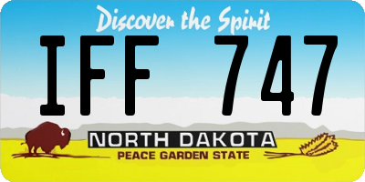 ND license plate IFF747