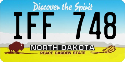 ND license plate IFF748