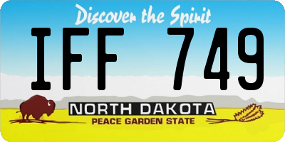 ND license plate IFF749