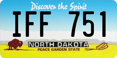 ND license plate IFF751