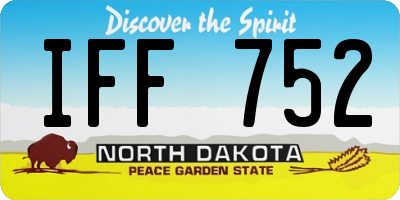 ND license plate IFF752