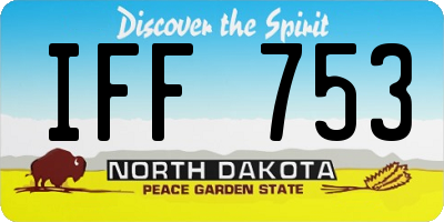 ND license plate IFF753