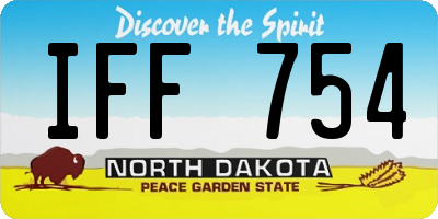 ND license plate IFF754